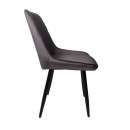 Стул NIKA, серый велюр HLR-21/черный